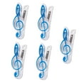 thumbnail image 3 of 5 paquetes de clips de plástico para música, marcapáginas con forma de clave para el aula. Azul, 3 of 8