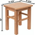 thumbnail image 4 of CONSDAN Step Stool 13 inch, Kids Stool, Solid Oak Hardwood Step Stool for Adults, Shoe Changing Stool, Footstool for Kitchen, Bedroom, Living Room, Natural Oak, 4 of 6