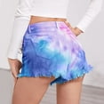 thumbnail image 6 of LEBONYARD Women's Shorts with a Fresh and Trendy Design,Women's Stretchy High-Waist Shorts Frayed Ripped Shorts with Pockets, 6 of 9