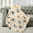 thumbnail image 2 of Cute Bulldog Blanket Gift for Boys Girls, French Bulldog Throw Blanket Gifts for Teens Dog Gifts for Dog Lovers Soft Lightweight English Bulldog Flannel Fleece Cute Dog Blankets for Sofa Bed 60x50In, 2 of 6