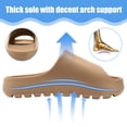 thumbnail image 6 of Yarkasie Unisex House Slide Sandals Indoor Outdoor, Cloud Slides for Women Men, Brown Recovery Slides Size 10, 6 of 11