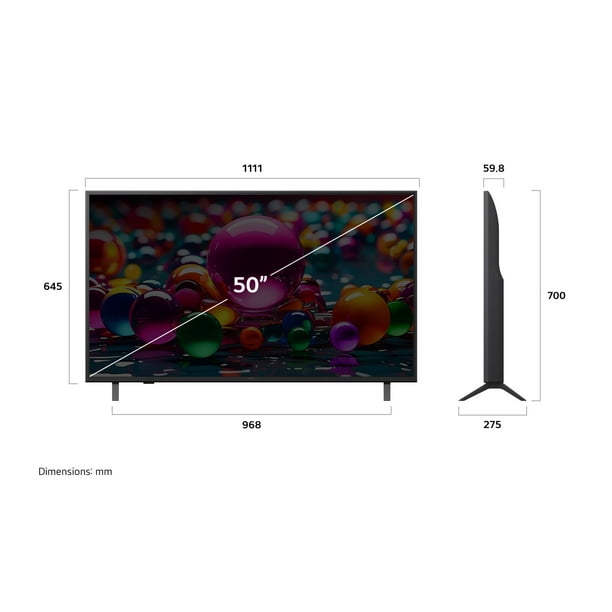 LG 50-Inch UA7500 4K Smart TV - α7 AI Processor, Alexa Ready, 60Hz