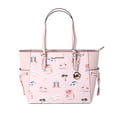 thumbnail image 3 of Michael Kors Gilly Large Travel Print Powder Blush Signature PVC Tote Handbag, 3 of 9
