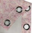 thumbnail image 5 of Ambesonne Pale Pink Grommet Curtain, Butterflies Ornate Wings, 50" x 63", White Peach and Pink, 5 of 6