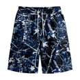 thumbnail image 5 of Delconic Men Tree Camo Quick Dry Knee Length Casual Cargo Shorts Elastic Drawstring Waist Side Pockets Loose Fit Short Pants For Summer Hunting Fishing Hiking Daily Outdoor Travel Wear Blue 3XL, 5 of 6