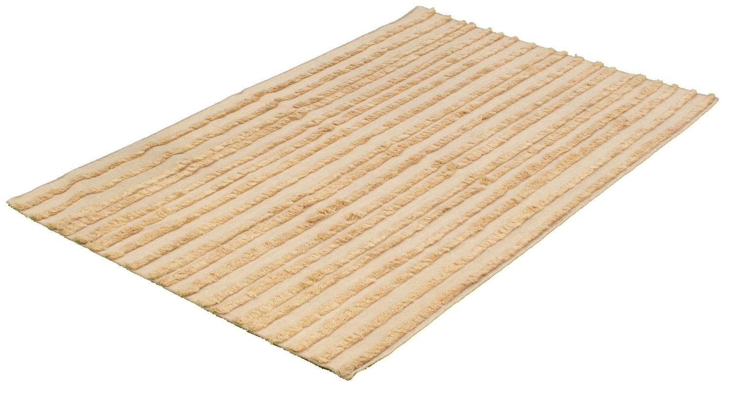 ECARPETGALLERY Tapis Fait à la Main pour Salon, Salle à Manger et Chambre à Coucher <br>Texturé Collection Cambridge 4'9" x 7'10" en Ivoire