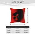 thumbnail image 4 of Fotbe Minimalist Skull Red Pattern Velvet Decorative Throw Pillow Covers with Elegant Piping, Soft Plush Cushion Cover for Sofa, Bed, Car, Office-16"x16", 4 of 8
