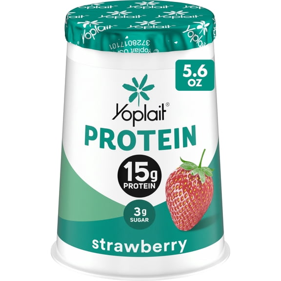 Yoplait Protein Yogurt Cultured Dairy Snack Cup, Strawberry Flavored, 5.6 oz