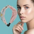 thumbnail image 6 of Unique Bargains 1 Pc Grace Cross Wide Headbands for Women Blue Pink, 6 of 6