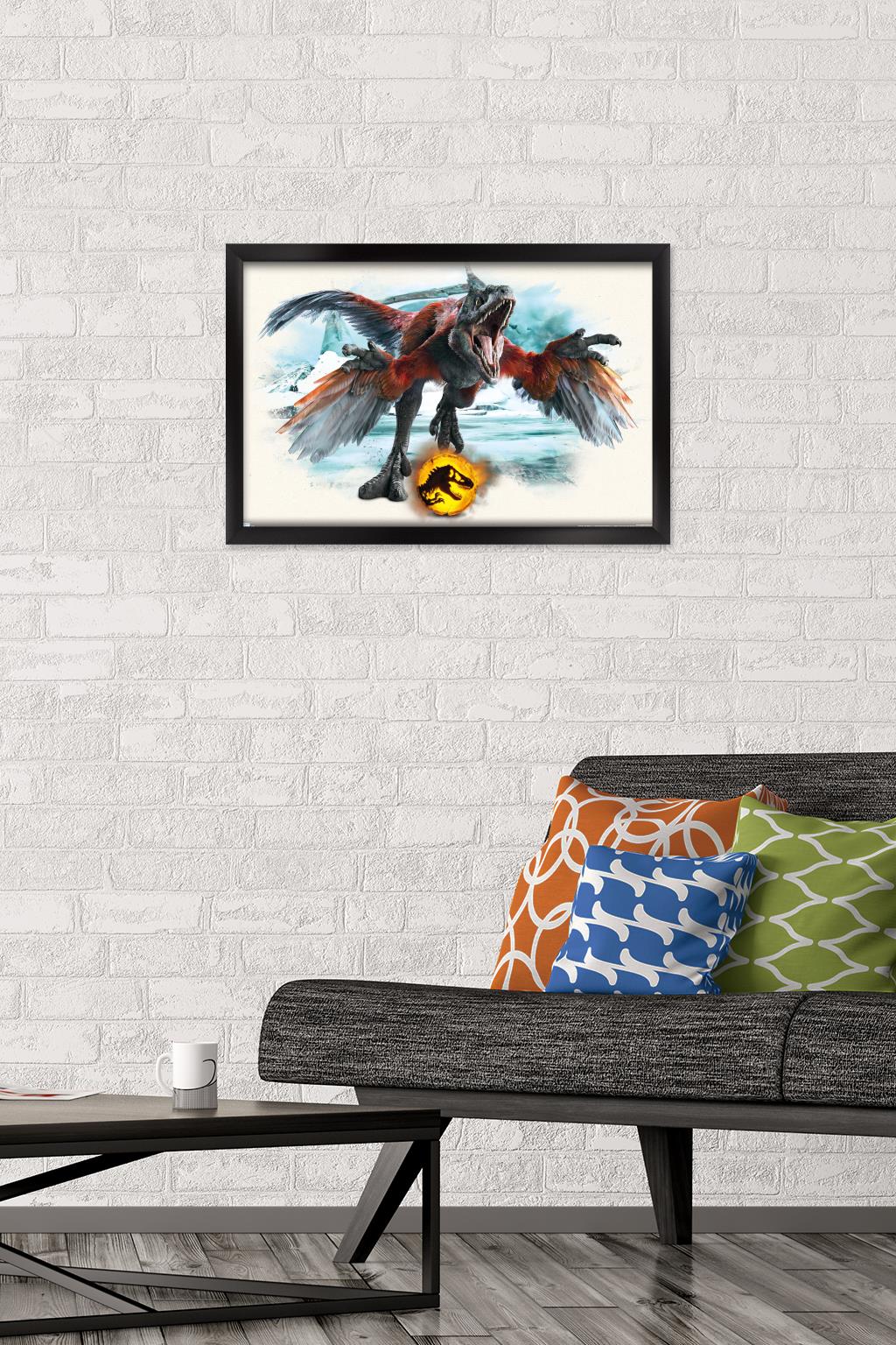 Jurassic World: Dominion - Pyroraptor Focal Wall Poster, 14.725" x 22.375" Framed