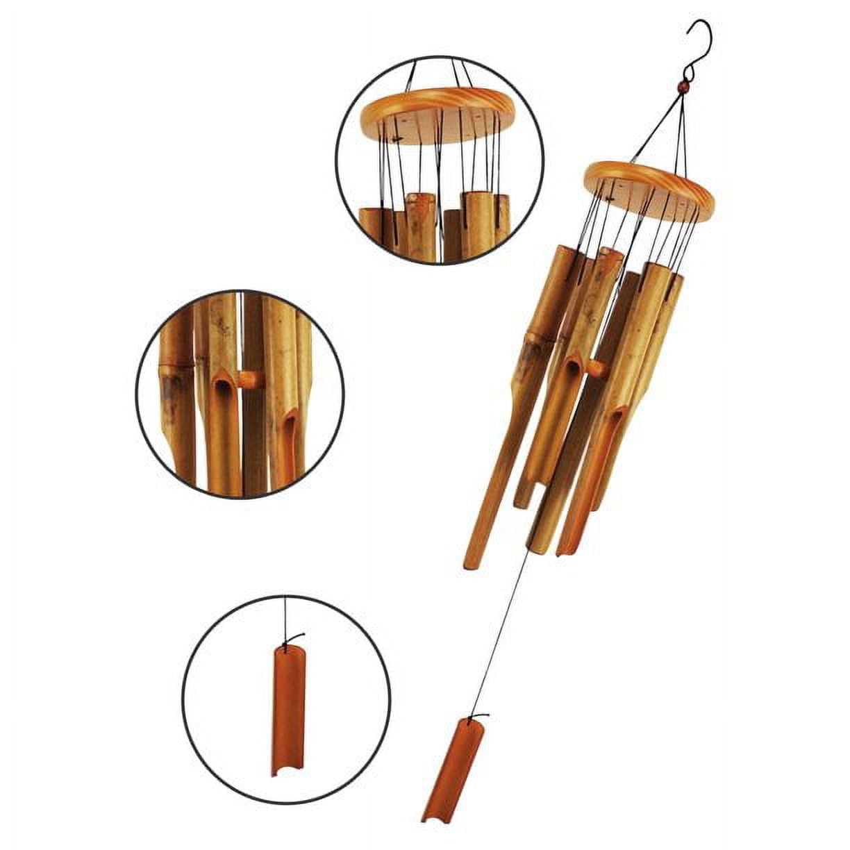 MUMTOP Wind Chimes Bamboo Product Wooden Music Crisp Sound Garden Patio Decor