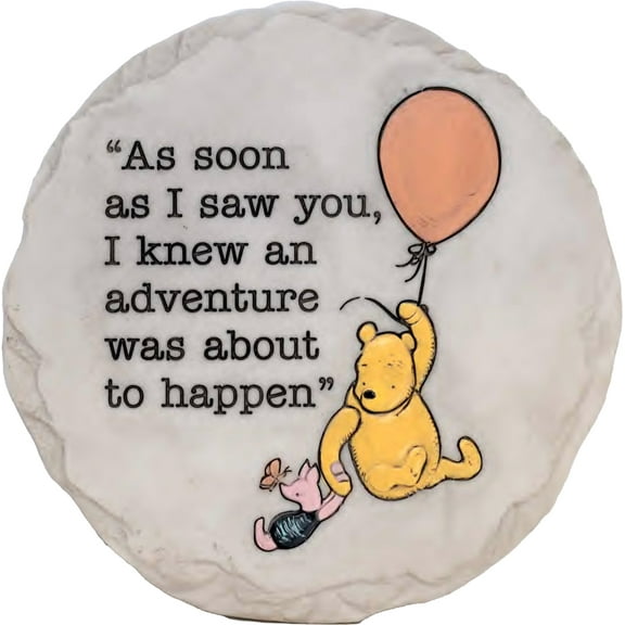 POOH ADVENTURE STEPPING STONE / DECORATIVE WALL PLAQUE