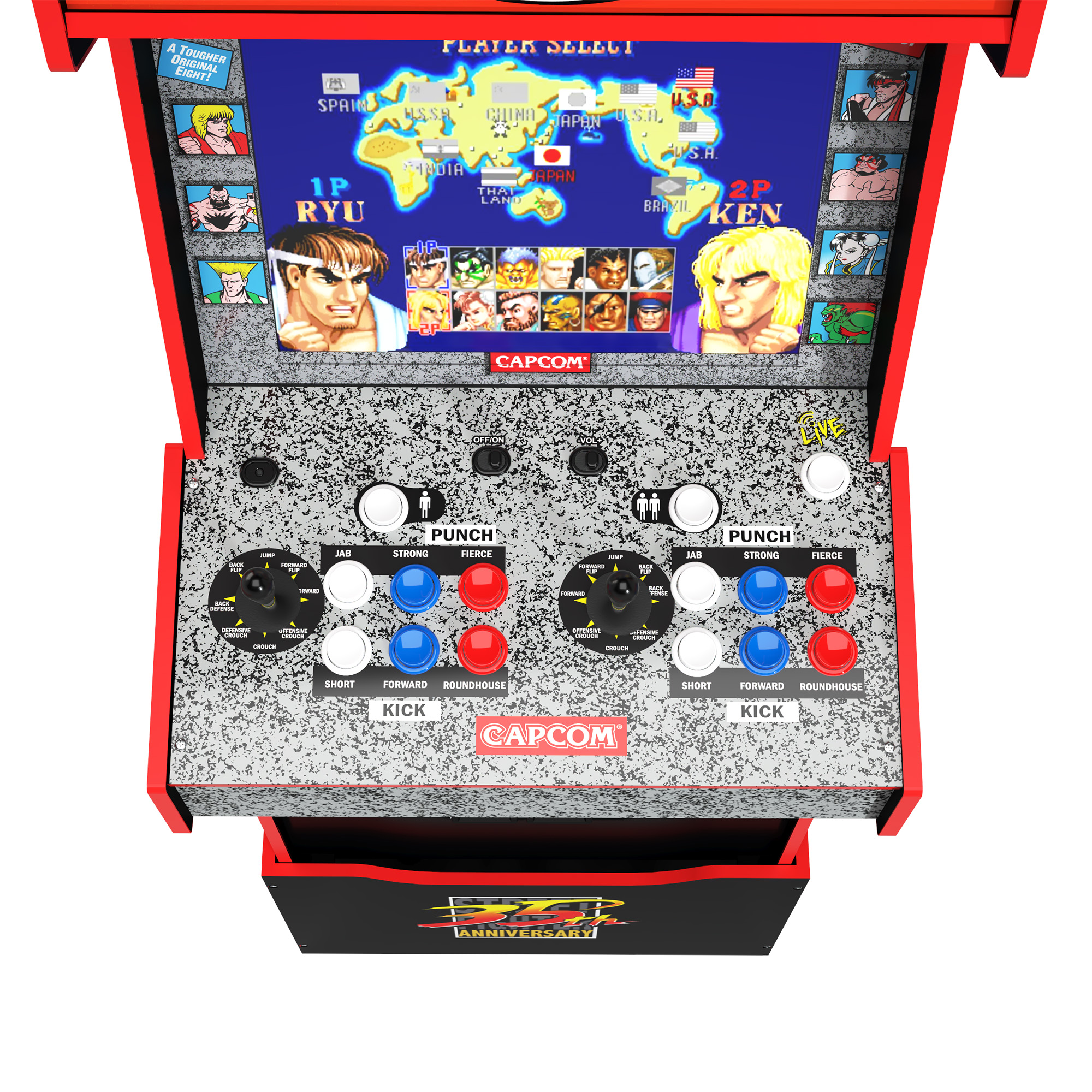 Arcade1UP - 14 Games in 1, Street Fighter II Turbo: Hyper Fighting, Legacy Video Game Arcade with Riser and Wi-Fi Live - image 3 of 7