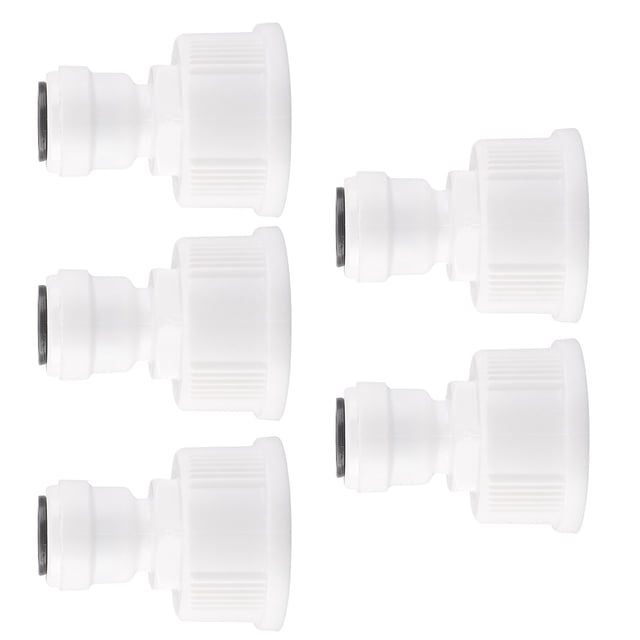 Unique Bargains 3/4 Inch BSP Female to 3/8 Inch OD Straight Quick Connect Water Purifier for Reverse Osmosis System 5pcs