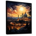 thumbnail image 2 of Designart "Skyline Christianity Jerusalem art painting II" Religion & Spirituality Floater Framed Wall Art Print, 2 of 7