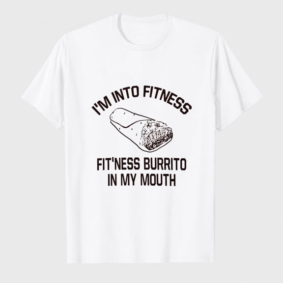Mens Fitness Burrito Funny Gym T Shirt Sarcasm Hilarious Workout Novelty Tees