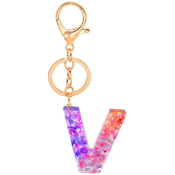 Porte-clés Lettre, 26 Lettres A-Z Porte-Clés Décoratif, Porte-Clés avec Nom pour Femmes Filles Hommes Adolescents Cadeau