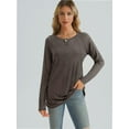 thumbnail image 2 of Womens Long Sleeve T Shirts crew Neck Loose Soft Casual Tops Fall Fashion Comfy Tees, 2 of 6