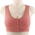 thumbnail image 3 of Fsqjgq Womens Underwear Sports Bras for Women Large Bust Sports Bra Pack Front Closure Cotton Bras Comfort No Underwire Seamless Bra Plus Size Wireless Bra Nipple Covers Underwire Bras Lingerie, 3 of 4