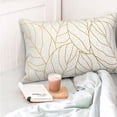 thumbnail image 4 of Kdxio Cotton Pillow Cases 16"x24" Pillowcases,Soft and Breathable Bedroom Pillow Cases-Elegant Gold Leaf Pattern-No Pillow Core, 4 of 5