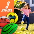 thumbnail image 2 of Juego de minibalones deportivos de espuma Nerf Football Soccer Basketball, 2 of 9