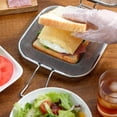 thumbnail image 4 of Sandwich Cage Toaster Sandwich Clip Sandwich Racks Breakfast Sandwich Maker Grill Press Grilled Cheese Maker Stainless Steel Toaster Accessory Kitchen Utensils, 4 of 9