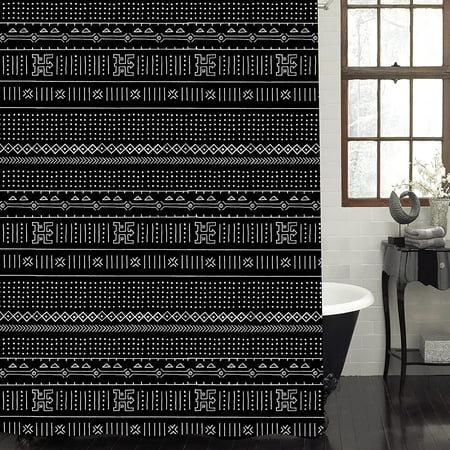 Joyweiall Around Shower Curtain Liner 180 X 72 Black Extra Wide Circular For Clawfoot Tub Striped Wrap Set Bohemian Fabric Bathroom Canada Joyweiall Around Shower Curtain Liner, Circle Shower Curtain Liner