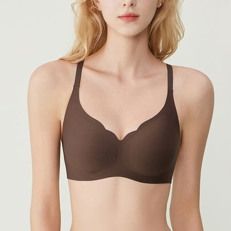 Srogem Womens Bras Plunge No Underwire Seamless Bra Push Up Bralette Full Coverage Everyday Bra Everyday Sleep Bralettes