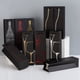 thumbnail image 1 of 10 bolsas de vino tinto con sello dorado, bolsas de regalo de vino pequeñas, bolso de mano de vino tinto negro, bolsa de papel creativa, 1 of 5