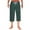 Green, variant on Maean Mens Capris Pant 3/4 Baggy Pants Drawstring Elastic Waist Beach Lounge Cropped Capri Pants