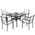 thumbnail image 1 of Outsunny 5 Piece Patio Dining Set, Dining Table and 4 Stackable Chairs, 1 of 10