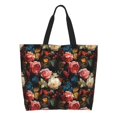 thumbnail image 1 of Balery Rose Flowers Bolsa Tote Estilo Estético con Cremalleras, Bolsa de Hombro, Bolsa de Compras Grande y Plegable, 1 of 8
