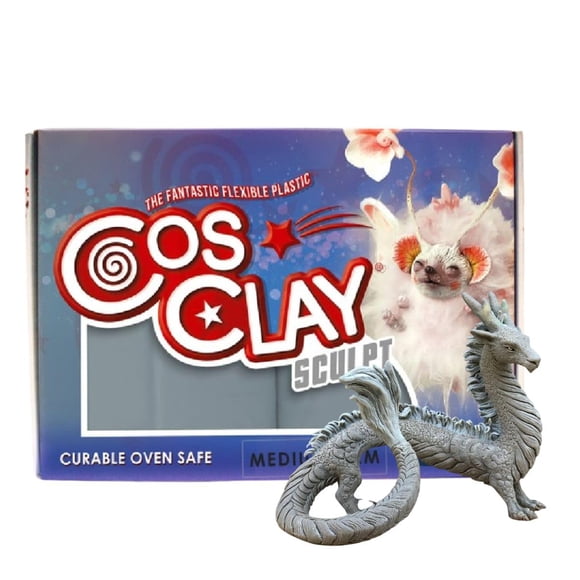 Arcilla polimérica Cosclay Sculpt, gris, firme media, 454 g