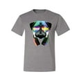thumbnail image 2 of Wild Bobby, Colorful Pug DJ, Pop Culture, Men Graphic Tee, Heather Grey, 3X-Large, 2 of 4