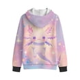 thumbnail image 5 of Uorisanigo Long Sleeve Sweatshirt Fashion Light Pink Axolotl Jacket Fluffy Furry Zip Up Hooded Hoodies for Kids Fall Winter Clothes Pullover Sweatshirt Coat Casual Athletic Tops, 5 of 8