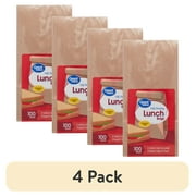 (4 pack) Great Value Self Standing Lunch Bags, 100 Count
