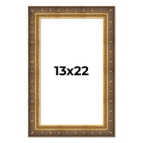 13x22 Frame Vintage Gold Solid Wood Picture Frame | 2.5 Inch Moulding Width | Ornate Bronze Museo