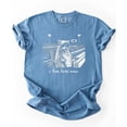 thumbnail image 7 of I Live Here Now Funny Raccoon Football Shirt for Women Game Day Tailgate Tee for Football Mom Blue Jean Shirt Medium, 7 of 7