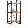thumbnail image 5 of vidaXL 3-Tier Bookcase 40x30x80 cm Solid Acacia Wood, 5 of 5