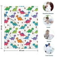 thumbnail image 4 of White Dinosaurs Colorful Cacti Pattern Blanket,Comfortable Soft Flannel Throw Blanket,All Season,Warm Lightweight Blankets for Sofa Bed Couch Living Room Chair,30"x40", 4 of 4