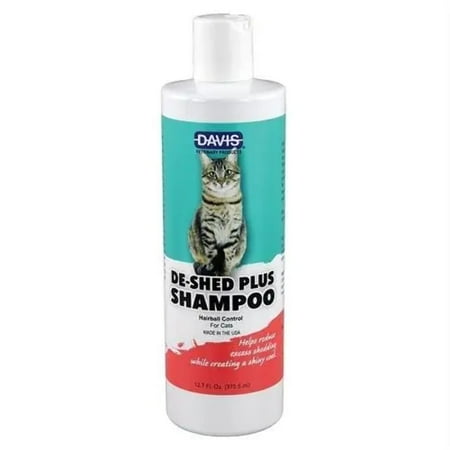 UPC: 0087717901219 | Davis De-Shed Plus Shampoo 12 oz. Hairball Control for Cats