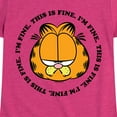 thumbnail image 3 of Garfield - I'm Fine This Is Fine - Toddler & Youth Girls Short Sleeve Graphic T-Shirt, 3 of 5