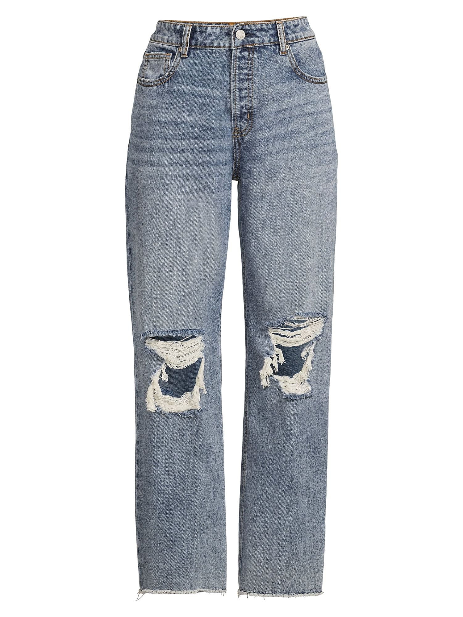 Vanilla Star Women's Juniors Low Rise Baggy Jeans