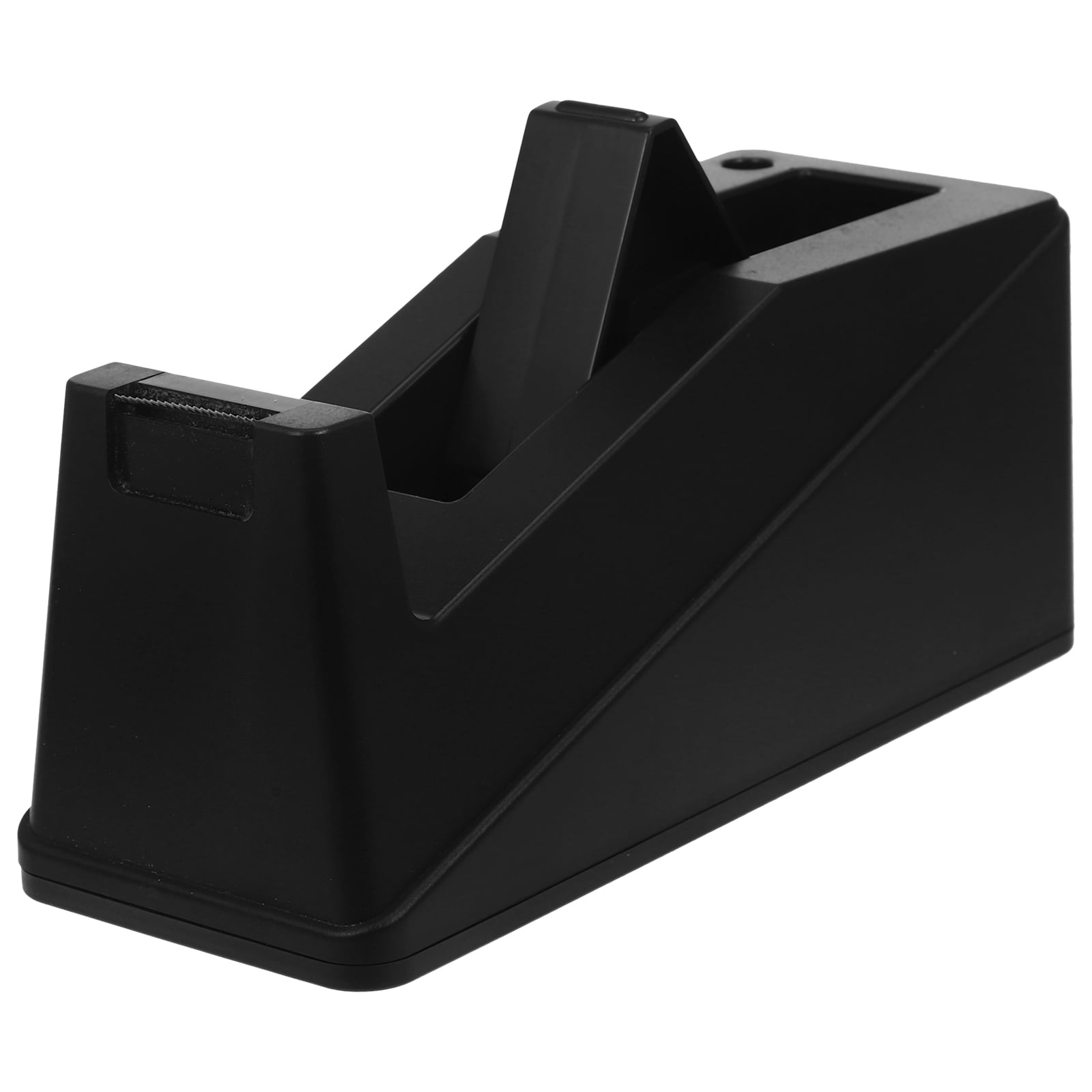 Raindrops Black Plastic Tape Dispenser Holder - 1 Set for Smooth Cutting and Versatile Use in Home, Office, and More