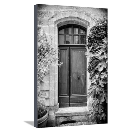 France Provence B W Collection Old French Door Stretched Canvas