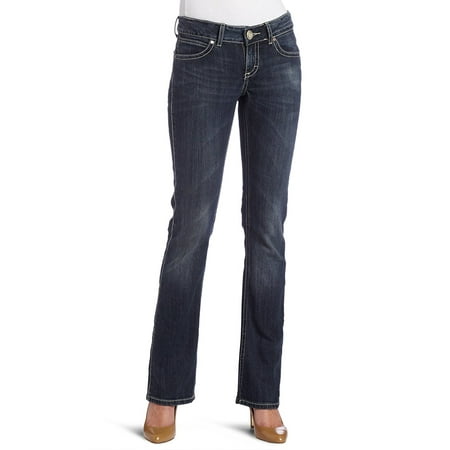 Wrangler Women's Premium Patch Low Rise Mae Jean, Blue, 9/10x30