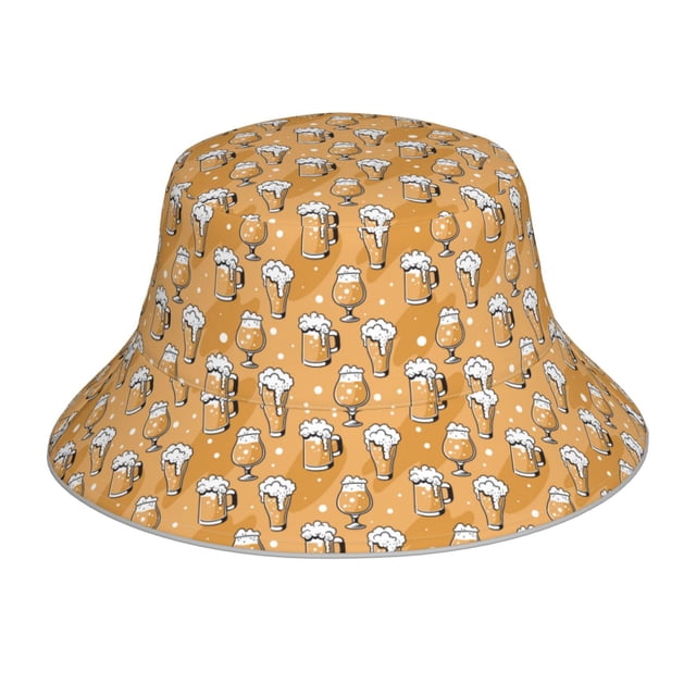 Balery Beer In Glasses Sombreros para el sol para hombre y mujer, sombrero de pescador con UPF 50+