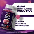 thumbnail image 5 of VITABOD Biotin Gummies 10000mcg for Healthy Hair, Skin & Nails Growth Vitamins for Women, Men & Kids - Vegan, Non-GMO, Hair Growth Supplement 180 Gummies, 5 of 11