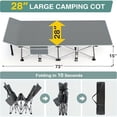 thumbnail image 5 of 500/600/700LBS Folding Camping Cot for Adults, with/without Mattress, Portable Outdoor Sleeping Bed with Carry Bag, Heavy-Duty Camp Bed for Tent, Camping & Outdoor Use, 5 of 18