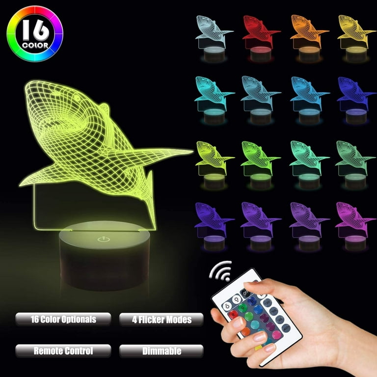 Remote Controlled LED Lamp Base 16 Light Colors for 3D Lamp